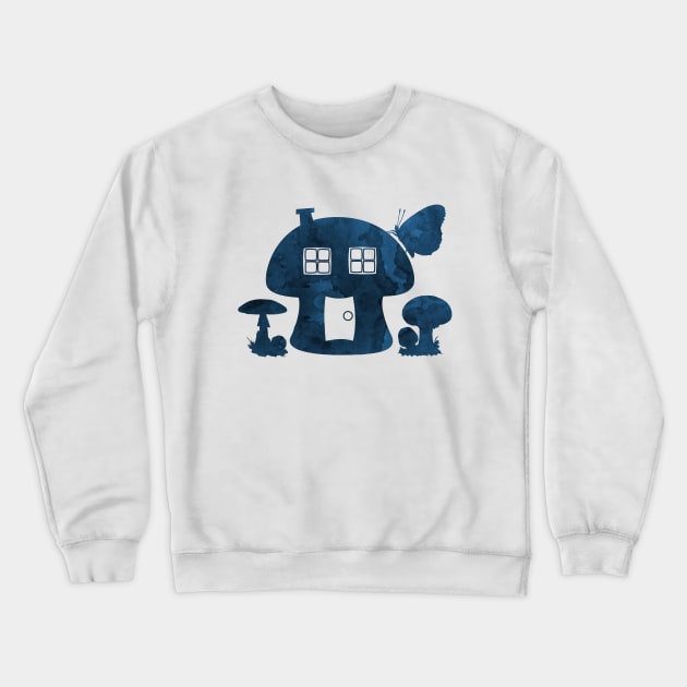 Mushroom House Crewneck Sweatshirt by TheJollyMarten